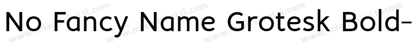 No Fancy Name Grotesk Bold字体转换